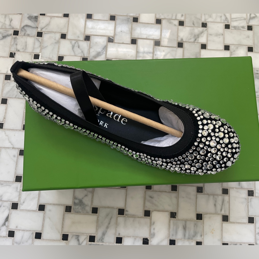 Kate Spade Violette Mary Jane Ballet Flats – Crystal Embellished NIB - Picture 8 of 9